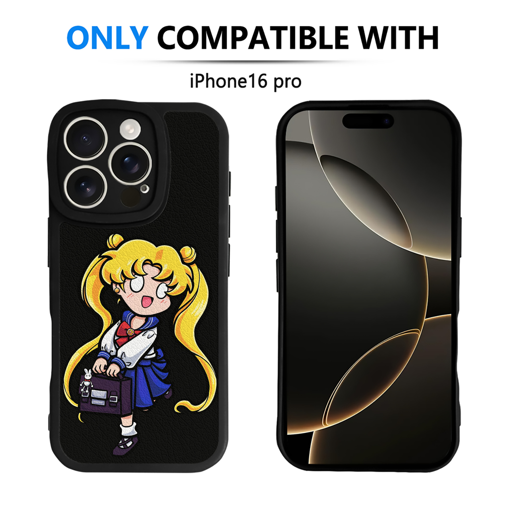 （画像用） 美少女戦士セーラームーン 愛野 美奈子 あいの みなこ Sailor Moon Aino Minako 【iPhone 16シリーズ対応】シリコンスマホケース（レザー調） 材質：シリコン